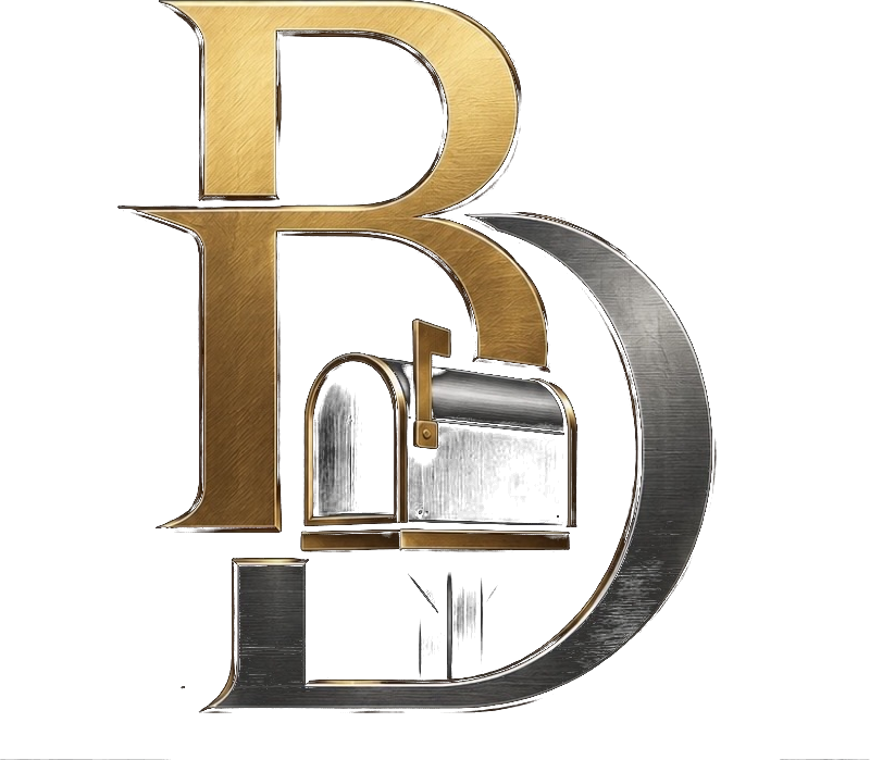 Boxed-in Designs custom modern mailbox logo
